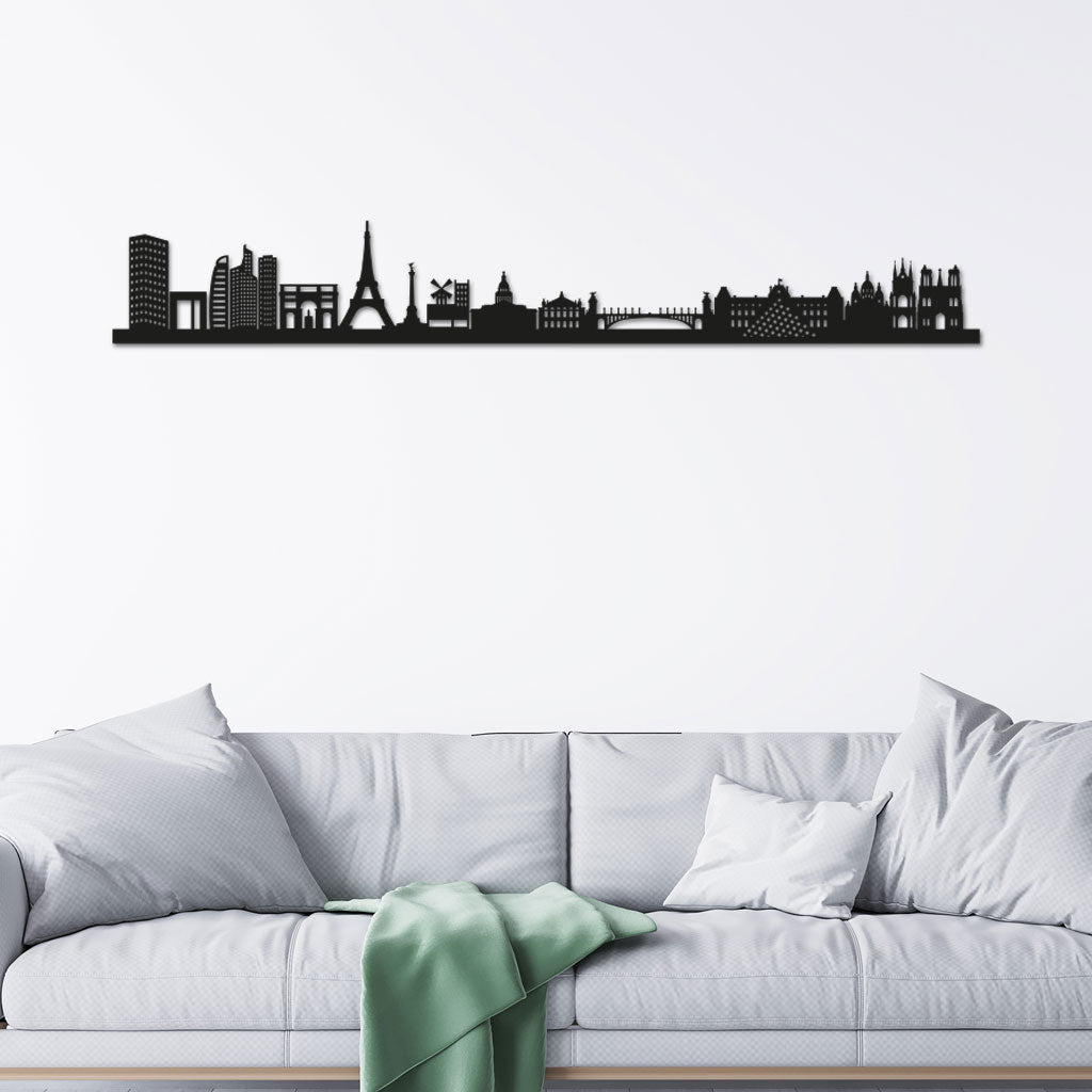 Paris - Siluet City Silhouettes SkylineSMBPARSMBPARSmall - 23.6 in - 60 cmBlackNo, thank you