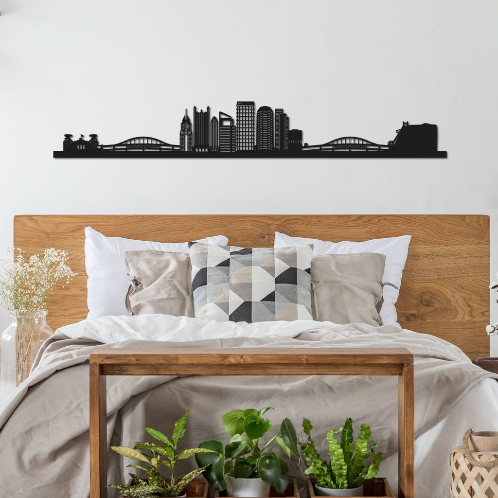 Pittsburgh - Siluet City Silhouettes SkylineSMBPITSMBPITSmall - 23.6 in - 60 cmBlackNo, thank you