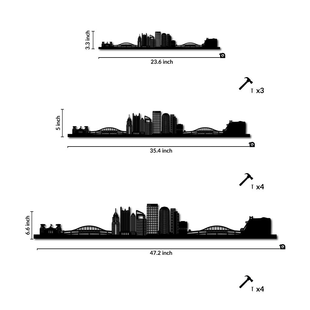 Pittsburgh - Siluet City Silhouettes SkylineSMBPIT - YSMBPIT - YSmall - 23.6 in - 60 cmBlackYes, please
