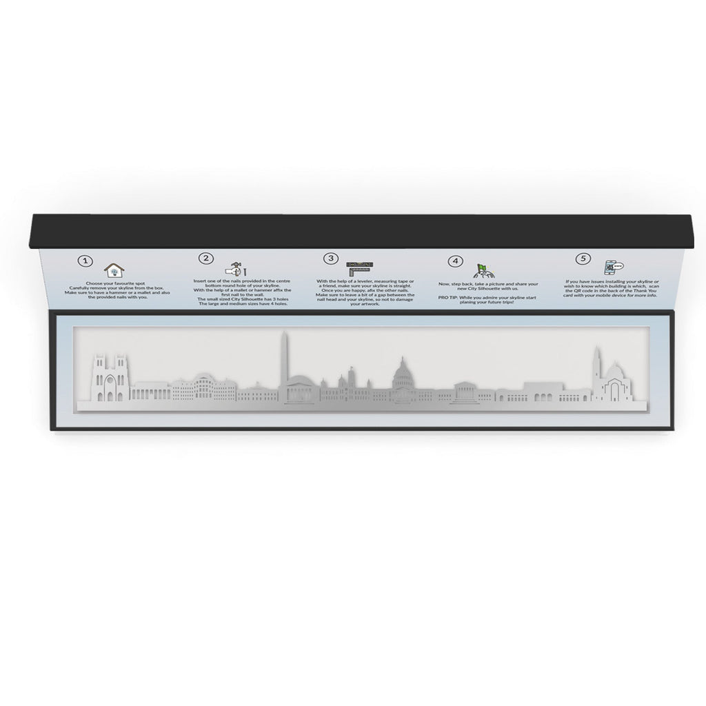 Washington DC - Siluet City Silhouettes SkylineSSLWAS - YSSLWAS - YSmall - 23.6 in - 60 cmSilverYes, please