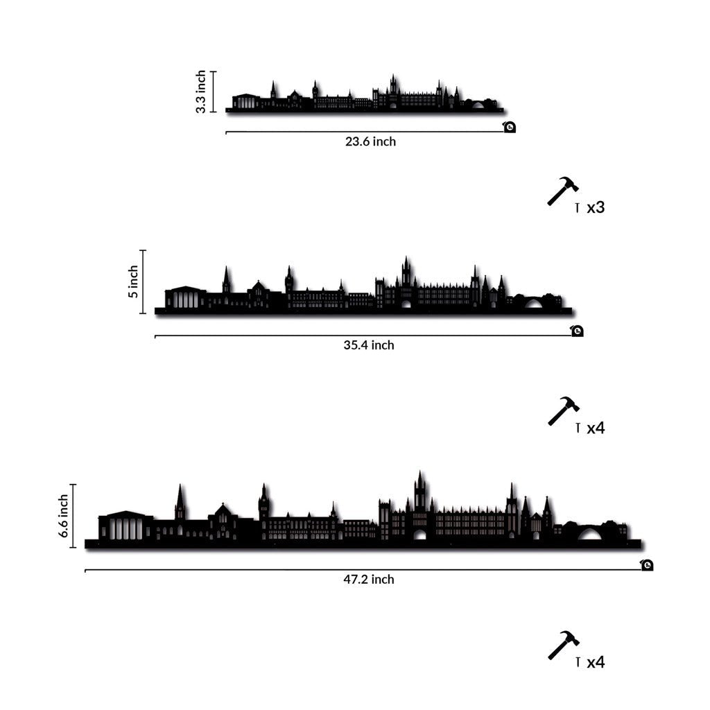 Aberdeen - Siluet City Silhouettes SkylineSGDABDSGDABDSmall - 23.6 in - 60 cmGoldNo, thank you