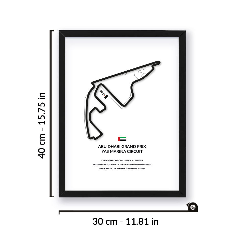 Abu Dhabi Grand Prix - Yas Island - Siluet City Silhouettes Wall artAUHGP3040AUHGP3040