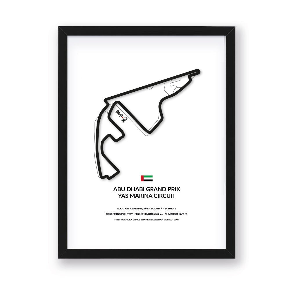 Abu Dhabi Grand Prix - Yas Island - Siluet City Silhouettes Wall artAUHGP3040AUHGP3040