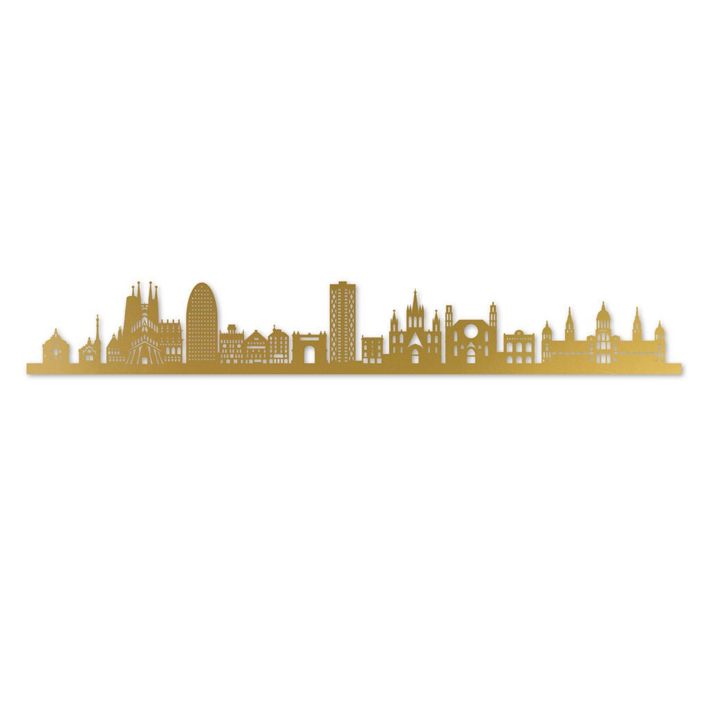 Barcelona - Siluet City Silhouettes SkylineSGDBCNSGDBCNSmall - 23.6 in - 60 cmGoldNo, thank you