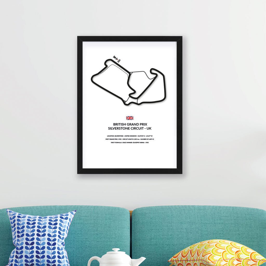 British Grand Prix - Silverstone - Siluet City Silhouettes Wall artLTNGP3040LTNGP3040