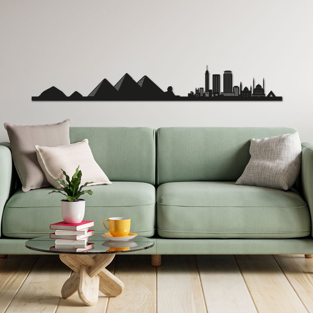 Cairo and Giza - Siluet City Silhouettes SkylineSMBCAISMBCAISmall - 23.6 in - 60 cmBlackNo, thank you
