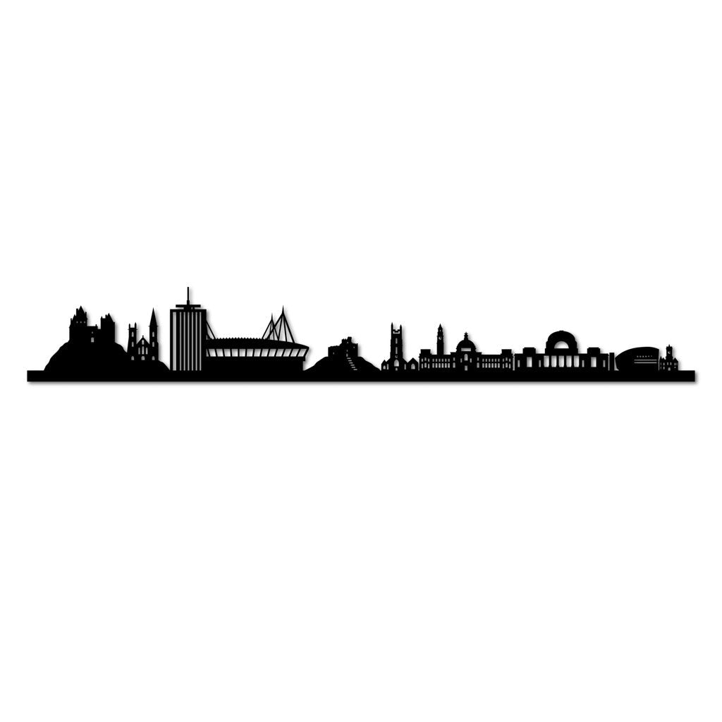 Cardiff - Siluet City Silhouettes SkylineSMBCARSMBCARSmall - 23.6 in - 60 cmBlackNo, thank you