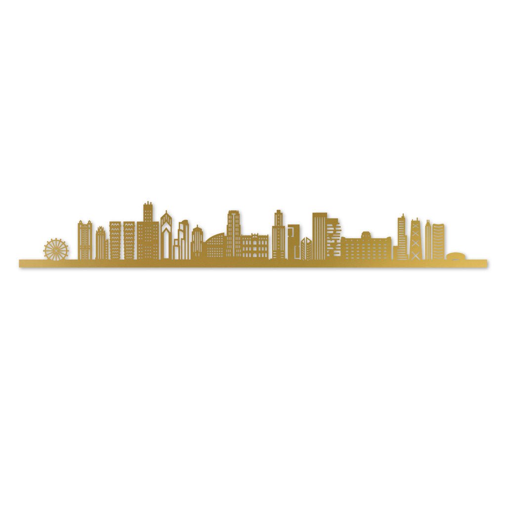 Chicago - Siluet City Silhouettes SkylineSGDCHISGDCHISmall - 23.6 in - 60 cmGoldNo, thank you