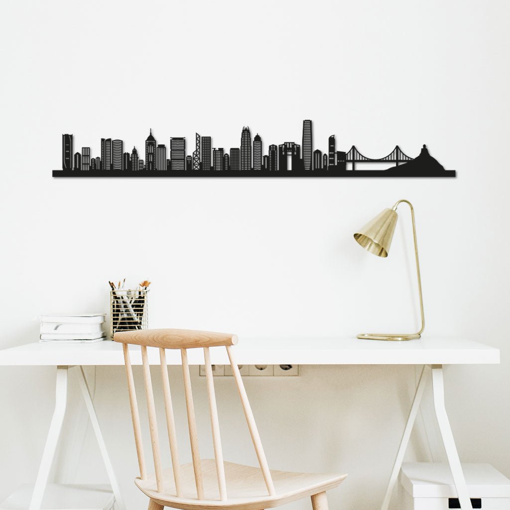Hong Kong - Siluet City Silhouettes SkylineSMBHONSMBHONSmall - 23.6 in - 60 cmBlackNo, thank you