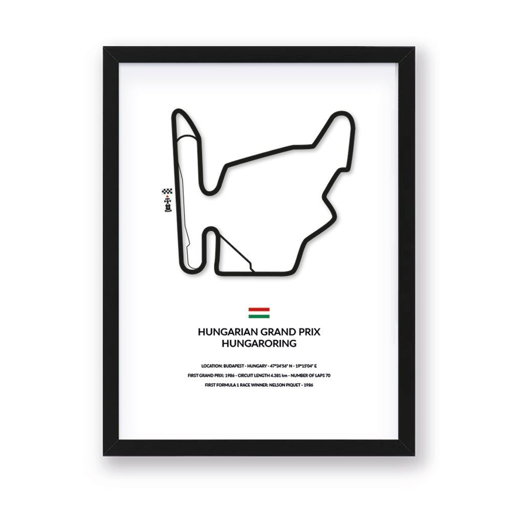 Hungarian Grand Prix - Hungaroring - Siluet City Silhouettes Wall artBUDGP304042797475