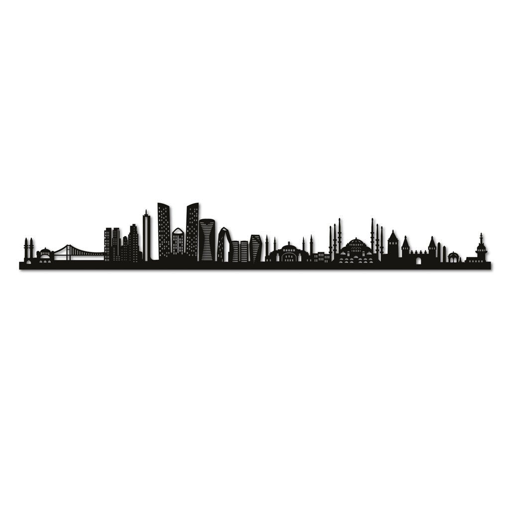 Istanbul - Siluet City Silhouettes SkylineSMBISTSMBISTSmall - 23.6 in - 60 cmBlackNo, thank you
