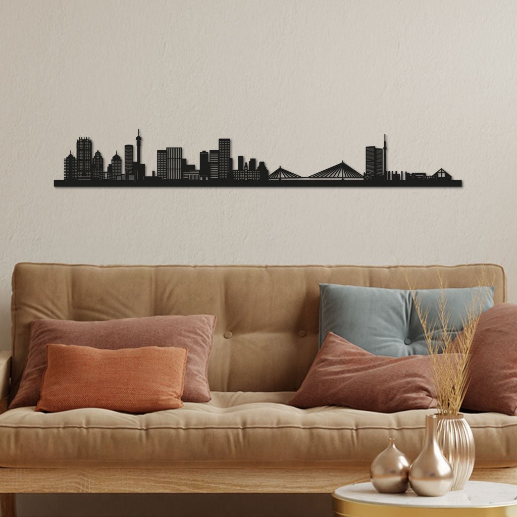 Johannesburg - Siluet City Silhouettes SkylineSMBJOHSMBJOHSmall - 23.6 in - 60 cmBlackNo, thank you