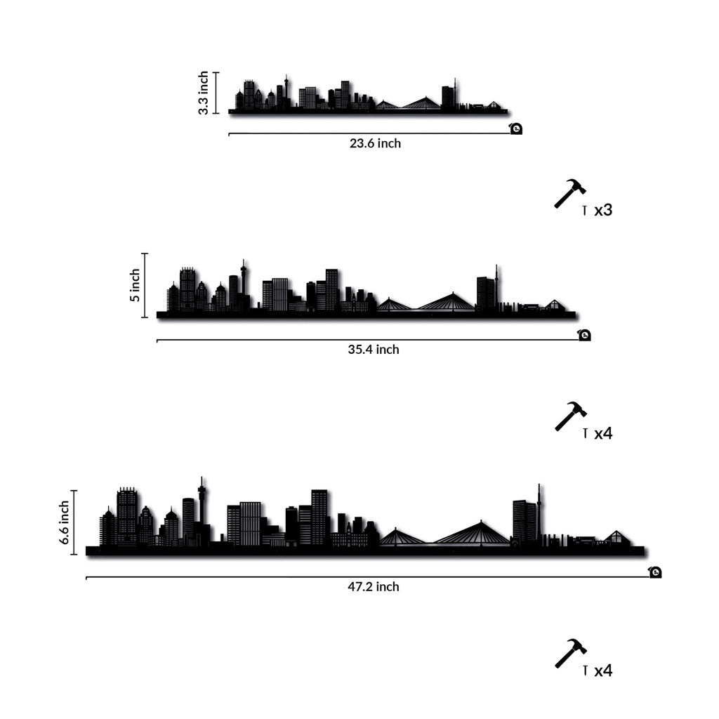 Johannesburg - Siluet City Silhouettes SkylineSSLJOH - YSSLJOH - YSmall - 23.6 in - 60 cmSilverYes, please