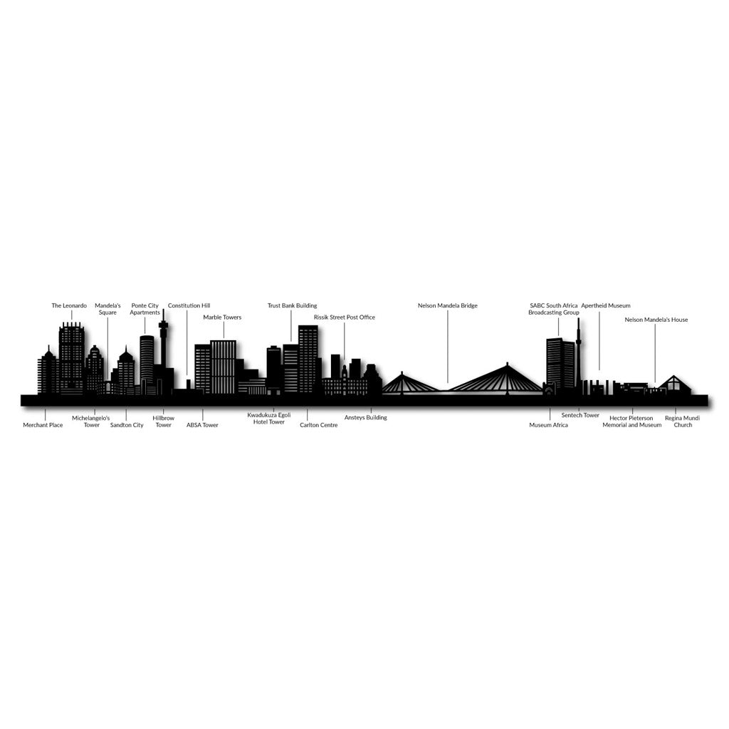 Johannesburg - Siluet City Silhouettes SkylineSSLJOH - YSSLJOH - YSmall - 23.6 in - 60 cmSilverYes, please