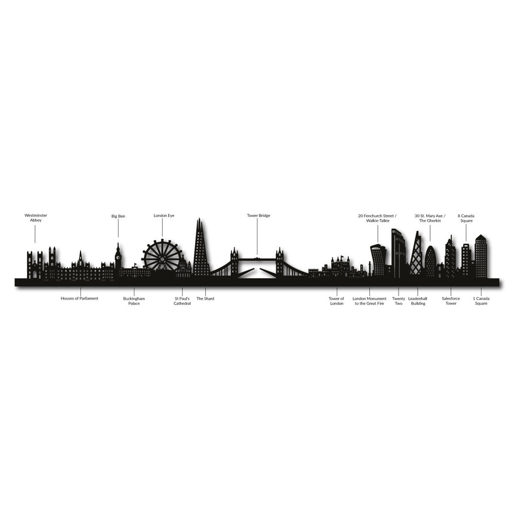 London - Siluet City Silhouettes SkylineSSLLON - YSSLLON - YSmall - 23.6 in - 60 cmSilverYes, please