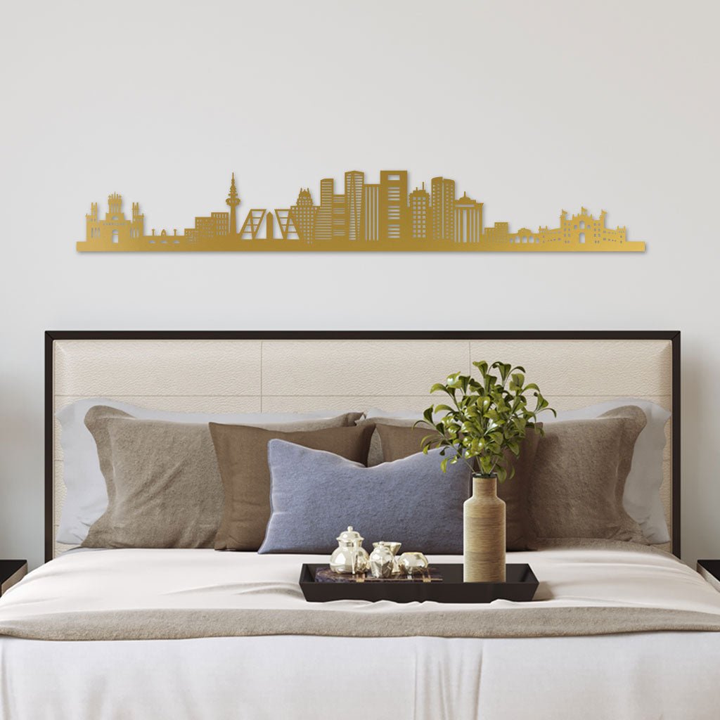 Madrid - Siluet City Silhouettes SkylineSGDMADSGDMADSmall - 23.6 in - 60 cmGoldNo, thank you