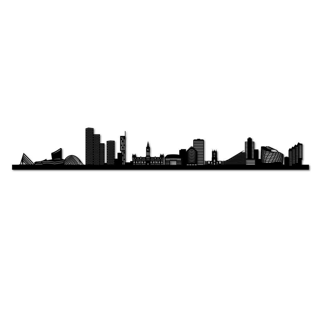 Manchester - Siluet City Silhouettes SkylineSMBMANSMBMANSmall - 23.6 in - 60 cmBlackNo, thank you