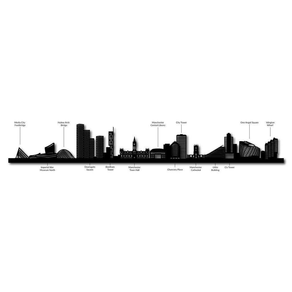 Manchester - Siluet City Silhouettes SkylineSSLMAN - YSSLMAN - YSmall - 23.6 in - 60 cmSilverYes, please