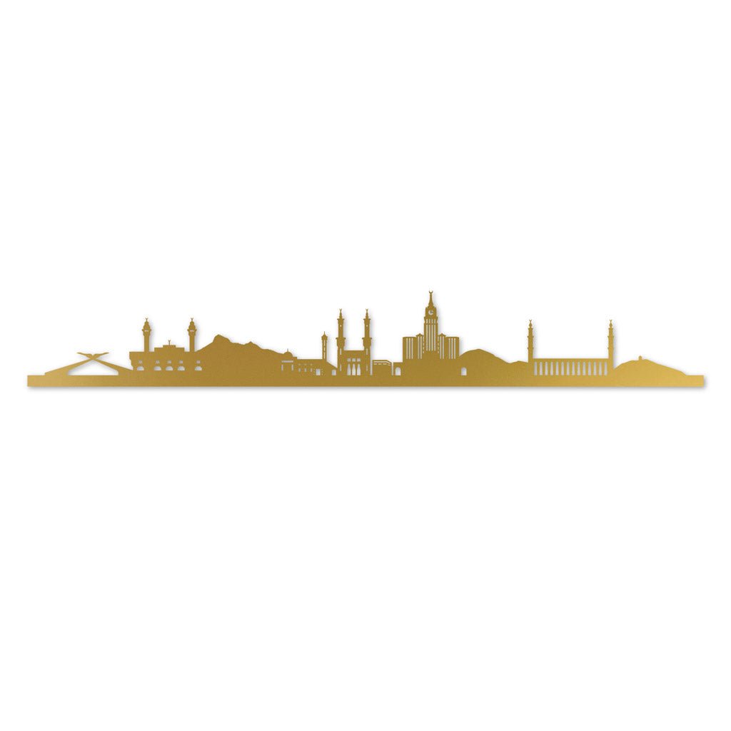 Mecca - Siluet City Silhouettes SkylineSGDMECSGDMECSmall - 23.6 in - 60 cmGoldNo, thank you