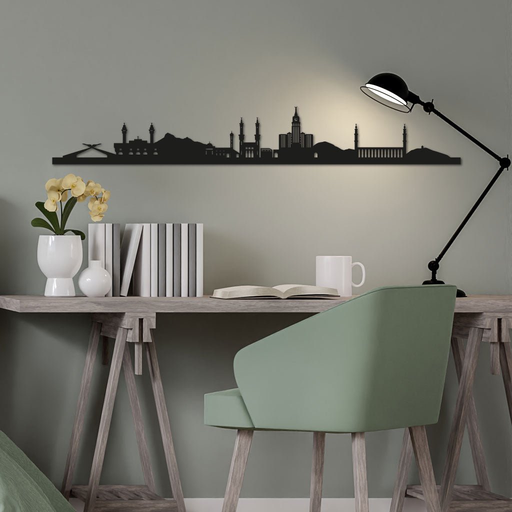 Mecca - Siluet City Silhouettes SkylineSMBMECSMBMECSmall - 23.6 in - 60 cmBlackNo, thank you