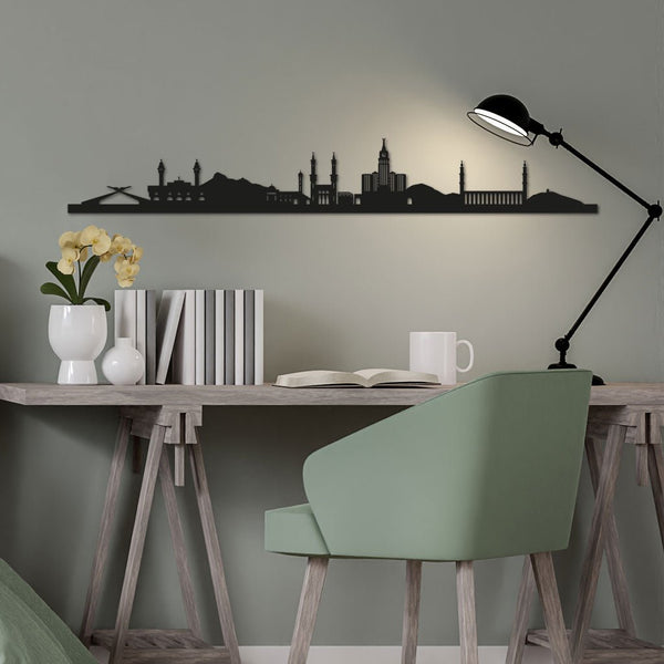 Mecca - Siluet City Silhouettes SkylineSMBMECSMBMECSmall - 23.6 in - 60 cmBlackNo, thank you