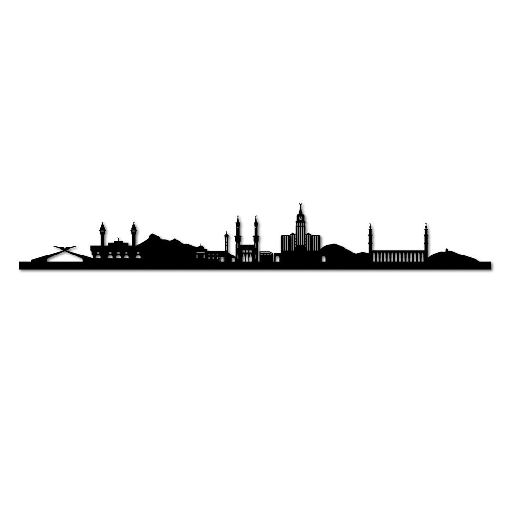 Mecca - Siluet City Silhouettes SkylineSMBMECSMBMECSmall - 23.6 in - 60 cmBlackNo, thank you
