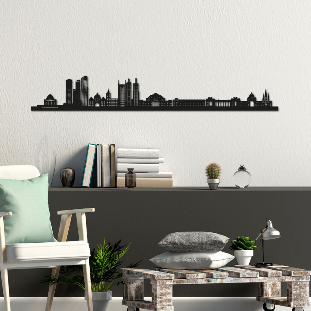 Melbourne - Siluet City Silhouettes SkylineSMBMELSMBMELSmall - 23.6 in - 60 cmBlackNo, thank you
