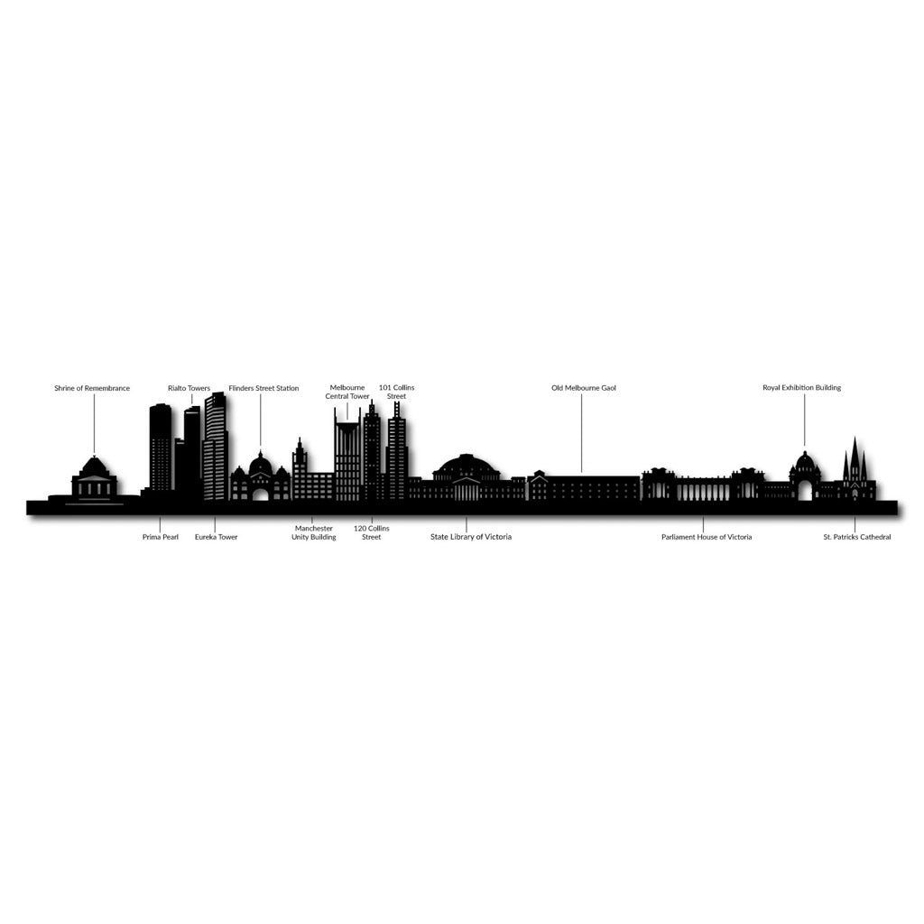 Melbourne - Siluet City Silhouettes SkylineSSLMEL - YSSLMEL - YSmall - 23.6 in - 60 cmSilverYes, please