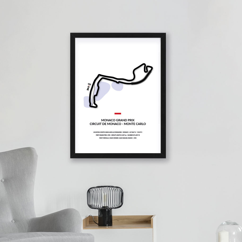 Monaco Grand Prix - Monte Carlo - Siluet City Silhouettes Wall artMUCGP3040MUCGP3040