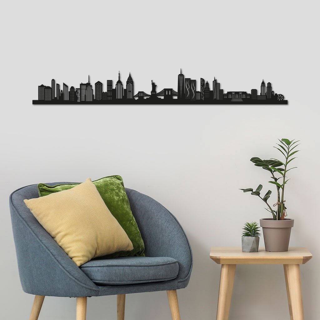 New York - Siluet City Silhouettes SkylineSMBNEWSMBNEWSmall - 23.6 in - 60 cmBlackNo, thank you