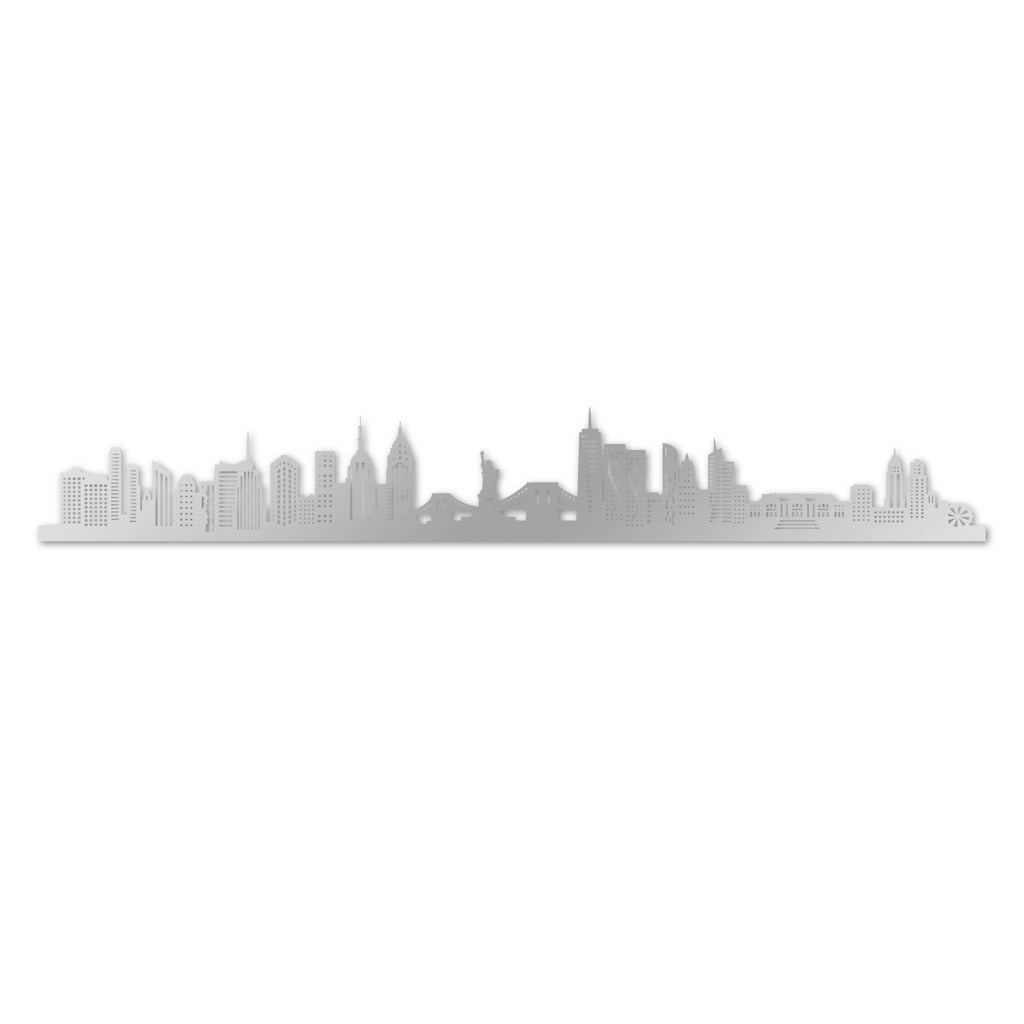 New York - Siluet City Silhouettes SkylineSSLNEWSSLNEWSmall - 23.6 in - 60 cmSilverNo, thank you