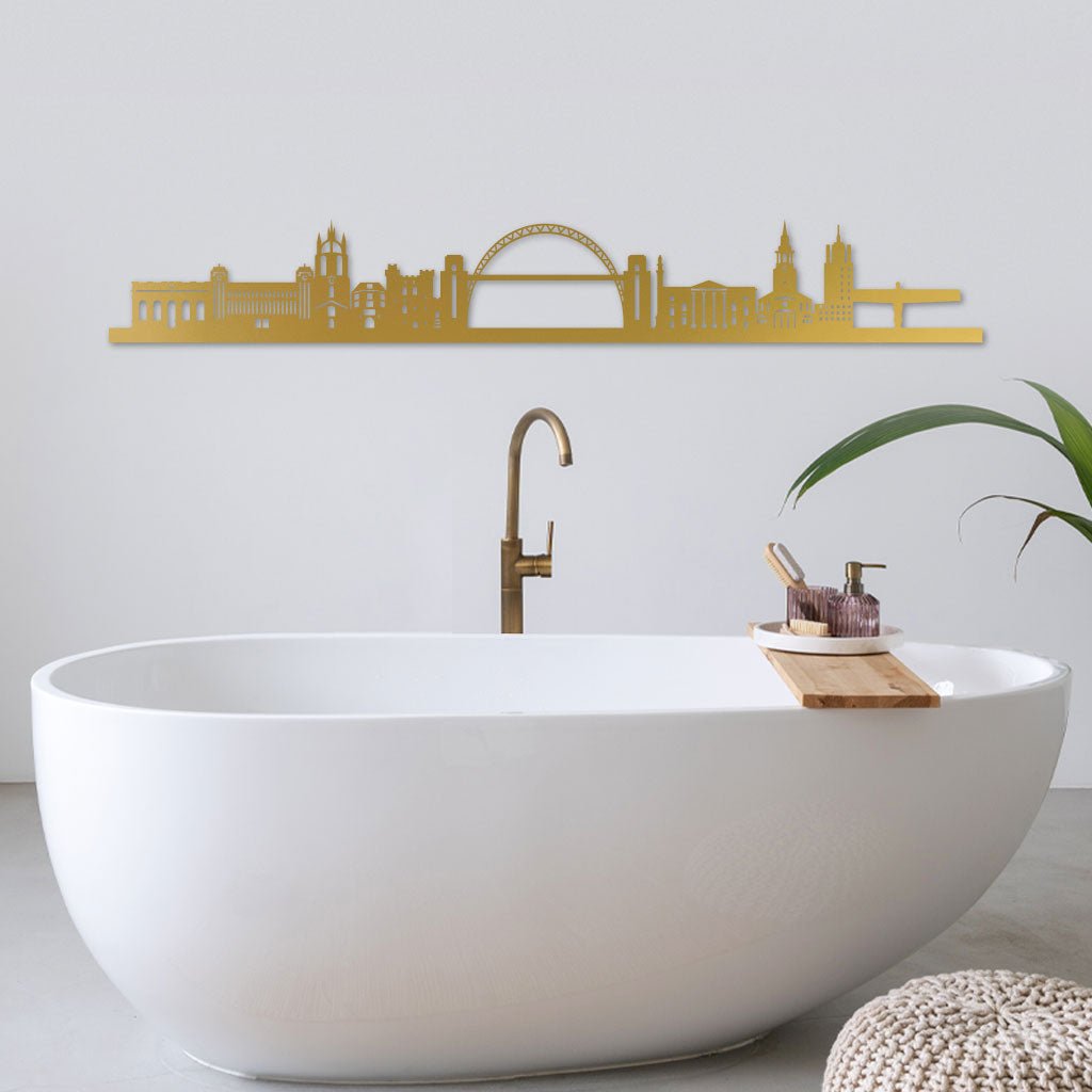 Newcastle - Siluet City Silhouettes SkylineSGDNCESGDNCESmall - 23.6 in - 60 cmGoldNo, thank you
