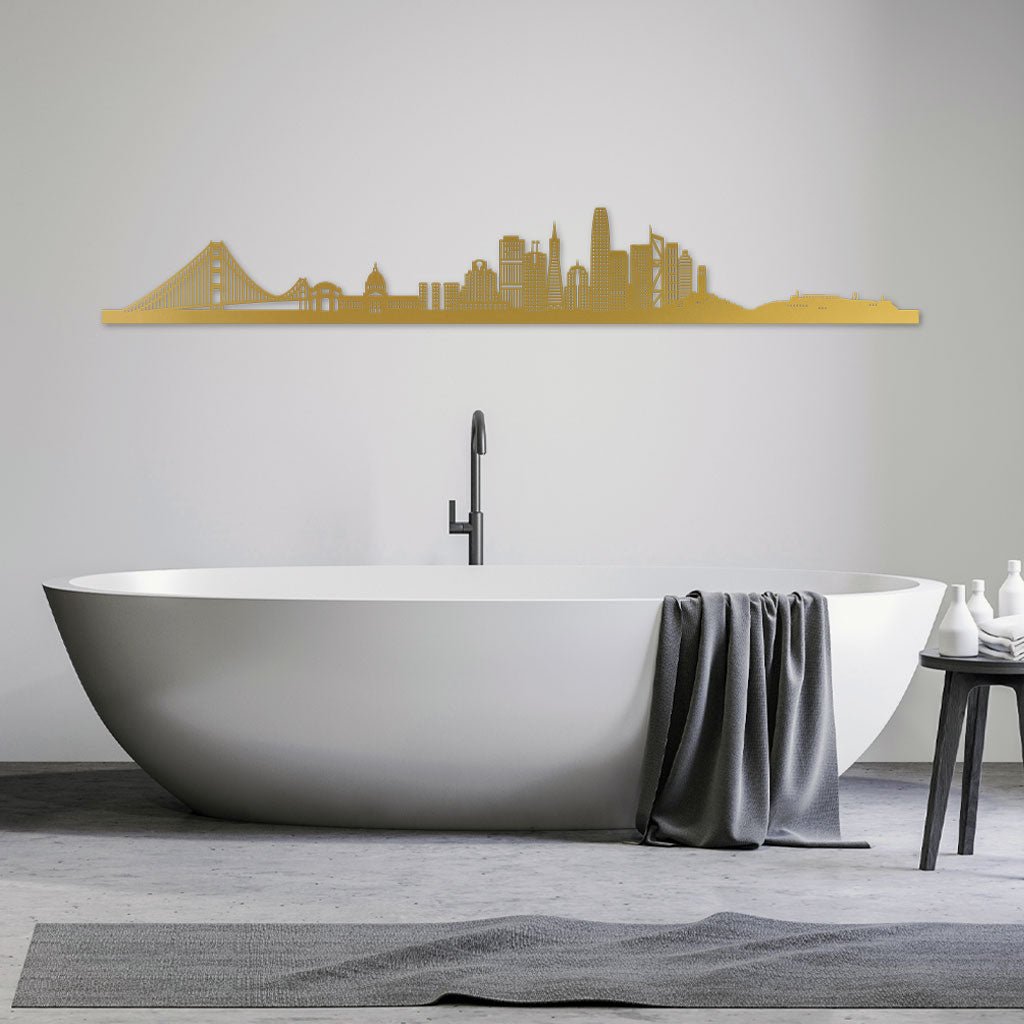San Francisco - Siluet City Silhouettes SkylineSGDSANSGDSANSmall - 23.6 in - 60 cmGoldNo, thank you