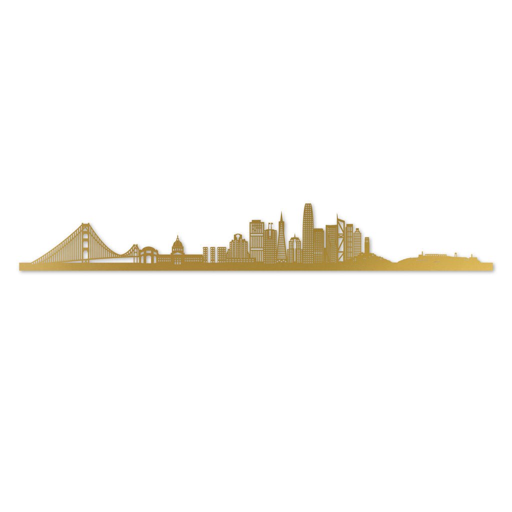San Francisco - Siluet City Silhouettes SkylineSGDSANSGDSANSmall - 23.6 in - 60 cmGoldNo, thank you