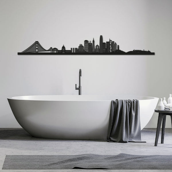 San Francisco - Siluet City Silhouettes SkylineSMBSANSMBSANSmall - 23.6 in - 60 cmBlackNo, thank you