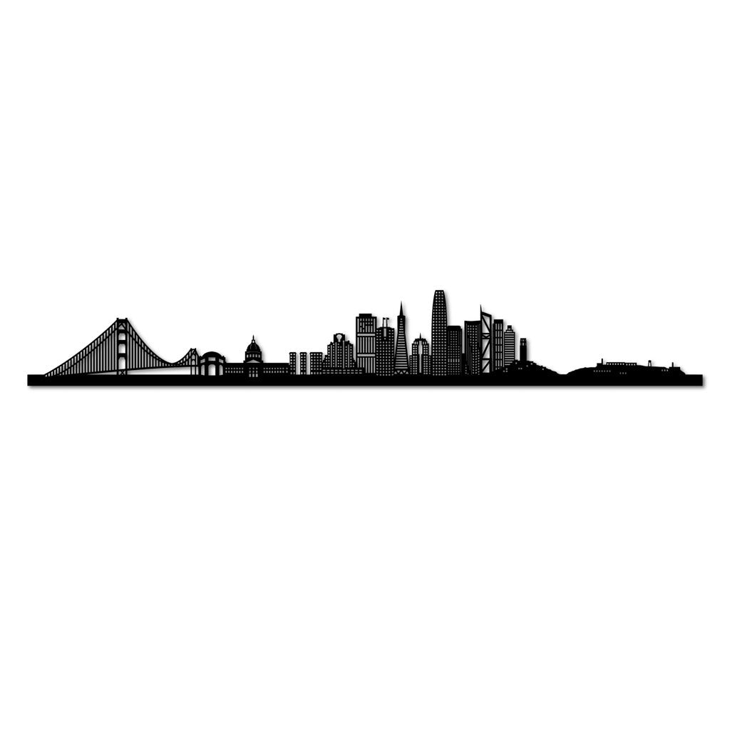 San Francisco - Siluet City Silhouettes SkylineSMBSANSMBSANSmall - 23.6 in - 60 cmBlackNo, thank you