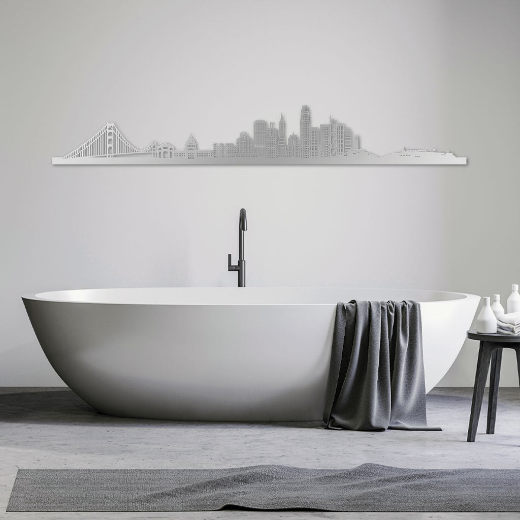 San Francisco - Siluet City Silhouettes SkylineSSLSANSSLSANSmall - 23.6 in - 60 cmSilverNo, thank you