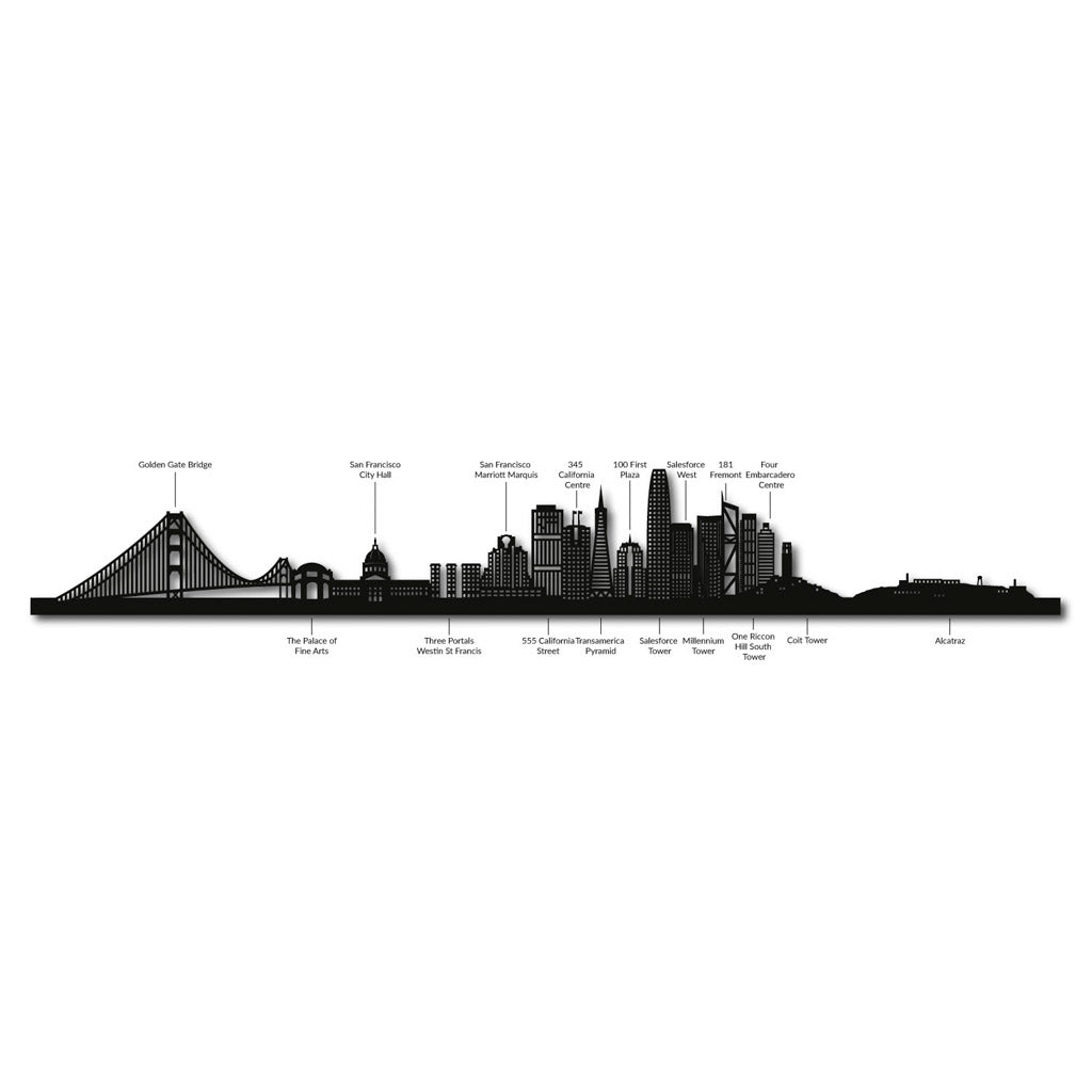 San Francisco - Siluet City Silhouettes SkylineSSLSAN - YSSLSAN - YSmall - 23.6 in - 60 cmSilverYes, please