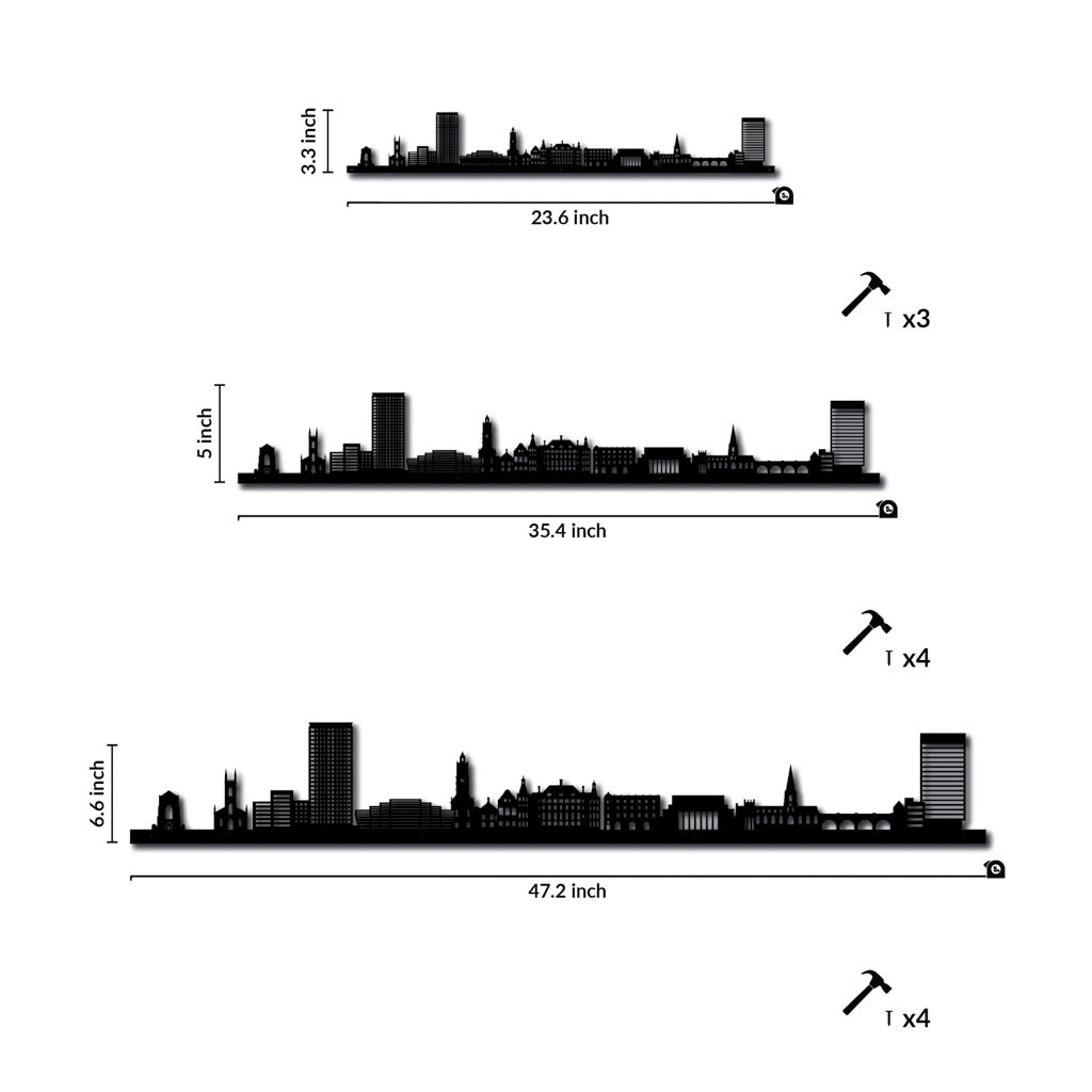 Sheffield - Siluet City Silhouettes SkylineSSLSHE - YSSLSHE - YSmall - 23.6 in - 60 cmSilverYes, please